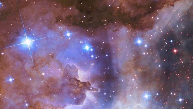 Снимка на Gum 29, област на активно звездообразуване, която заобикаля клъстeра Westerlund 3
