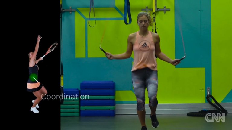 3. Скачане на въже – помага за координацията на корта.