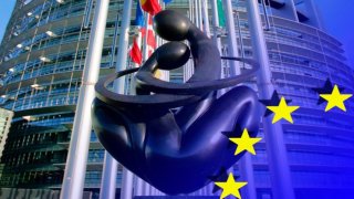 Flags of member states of the European Parliament fly at half mast
