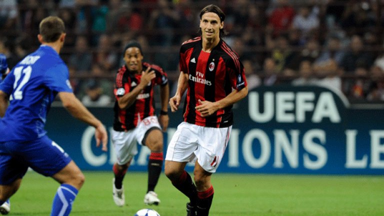 При дебюта си в Шампионската лига срещу Оксер, Златан Ибрахимович отбеляза два гола и донесе победата на Милан
