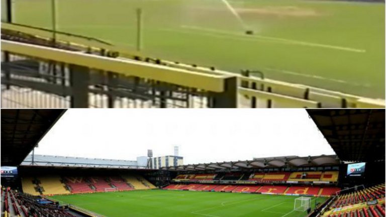 Уотфорд ("Викъридж роуд")
Преди 25 години Уотфорд беше във второто ниво. Днес стадионът на тима е доста променен.