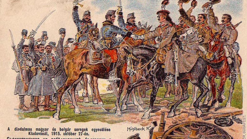 Hungarian_and_Bulgarian_forces_at_Kladovo,_World_War_I_propaganda