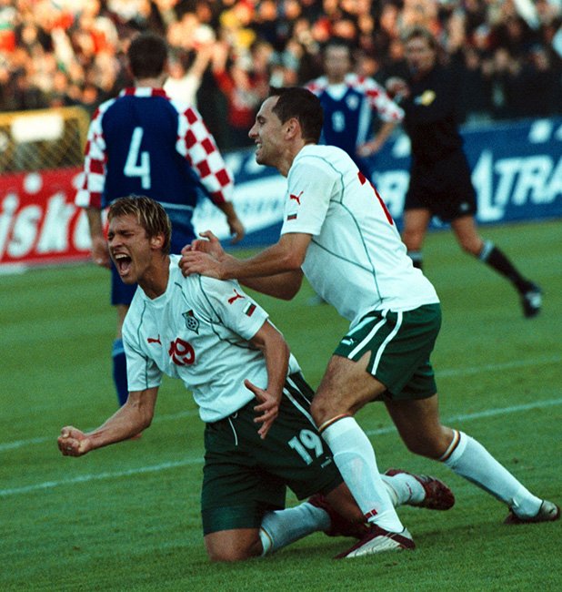 Незабравим момент. Стилиян бележи първия гол във вратата на Хърватия при победата с 2:0 на "Васил Левски".