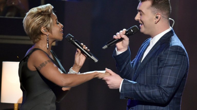 Mери Джей Блайдж и Сам Смит на Grammy 2015