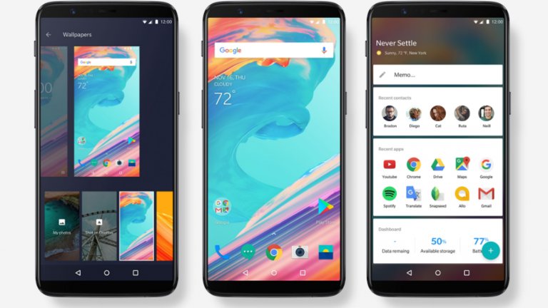 10. OnePlus 5T 
Качество като за първокласен флагман, без да се налага да ипотекирате апартамента си, за да си го позволите... OnePlus 5T се отключва с лицево разпознаване, има 6-инчов дисплей със съотношение на страните 18:9, двойна задна камера, метално тяло и система за бързо зареждане - всичко това на цена около 500 долара. За да се съкратят разходите, разбира се, се е наложило да се направят известни компромиси: например, екранът няма QHD резолюция, няма стерео колонки или слот за допълнителна памет, камерата не е най-добрата на пазара. Във всеки случай - ще получите изключително добър Android, който по много показатели надминава устройствата от своята ценова ниша.