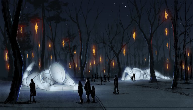 Скици показват какви фигури ще ни очакват в парка на Военната академия.