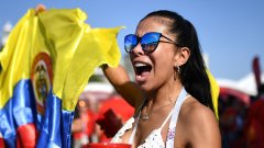 Колоритните колумбийски фенове нямаха поводи за радост