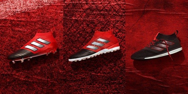 Колекцията Red Limit представя чисто новите ACE 17+ PURECONTROL, които за първи път използват технологията на adidas BOOST за футболни обувки и предлагат модели, предназначени за улицата