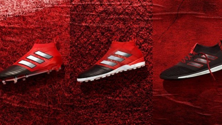 Колекцията Red Limit представя чисто новите ACE 17+ PURECONTROL, които за първи път използват технологията на adidas BOOST за футболни обувки и предлагат модели, предназначени за улицата