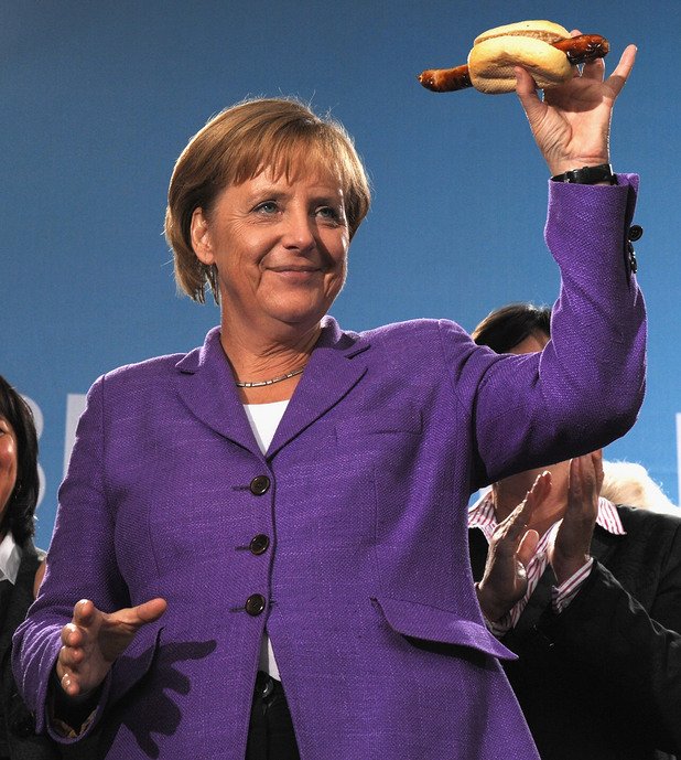 Снимка от предизборната кампания на Ангела Меркел от тази година. Тя е канцлер от 2005-та година, а през 2014-та година зае поста за трети път 