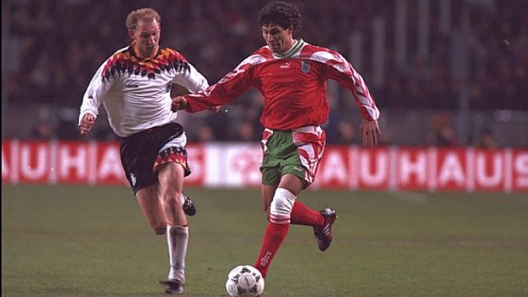 Красимир Балъков на мача България - Германия 3:2 през 1995 г.