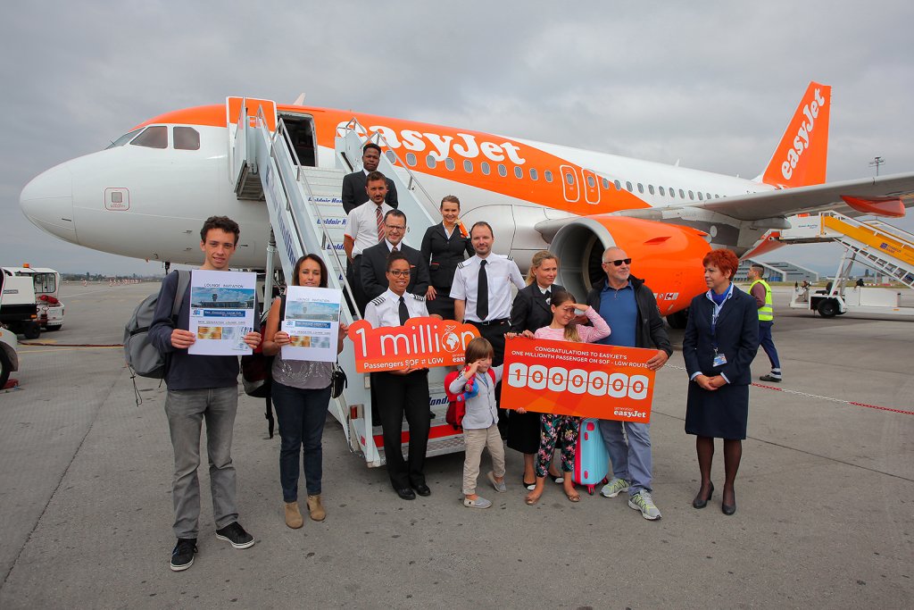 еasyJet празнува 1 милион превозени пътници между София и Лондон Гетуик