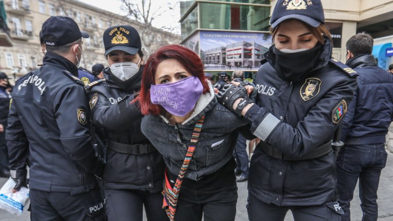 азербайджан, 8 март, протест, права на жените