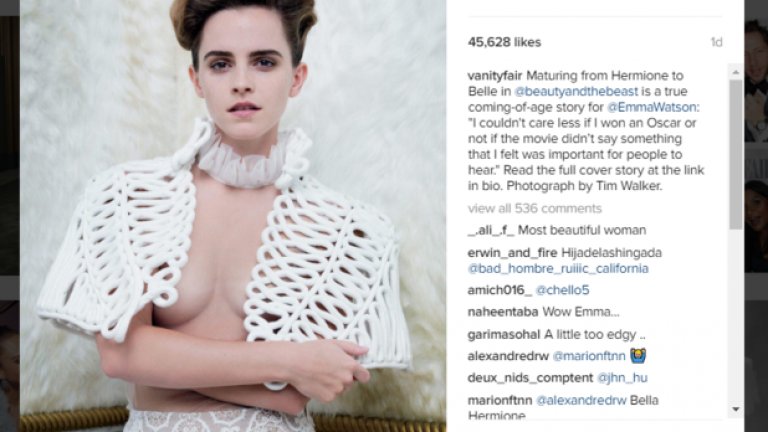 Нарекоха я "лицемерка" и "лоша феминистка" заради тази снимка във Венити Феър