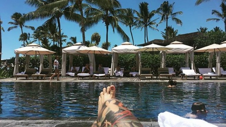 И на плажа в Хаваи