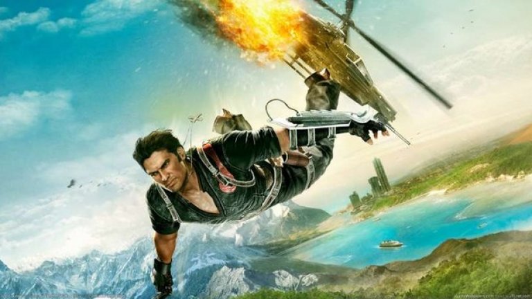 Just Cause 2 (Square Enix/Avalanche Studios)
В историята на гейминга имаше един период, в който думите “отворен свят” бяха магическа комбинация, а всяка игра искаше да прилича на Grand Theft Auto. За съжаление, той отдавна е в миналото и междувременно пазарът се пренасити със заглавия, които се опитват да представят уникална свобода на движение и избор. Немалка част от тях откровено се провалиха, но Just Cause 2 не е от тях. Благодарение на лудите каскади и на вездесъщата кука, с която главният герой Рико е въоръжен, играта успява да се отличи със собствена стойност. 
Друго важно приспособление е парашутът на Рико. Тъй като вертикалното движение в играта е доста често, парашутът може да бъде полезен при многобройните скокове или каскади. Доста несериозна и луда на моменти, Just Cause 2 прилича на екшън филм, в който не може да повярвате нито за секунда, но въпреки това го гледате с широко отворени очи. Ако изпитвате жажда за още подобен хаос и адреналин, Just Cause 3 излезе през декември 2015 г.