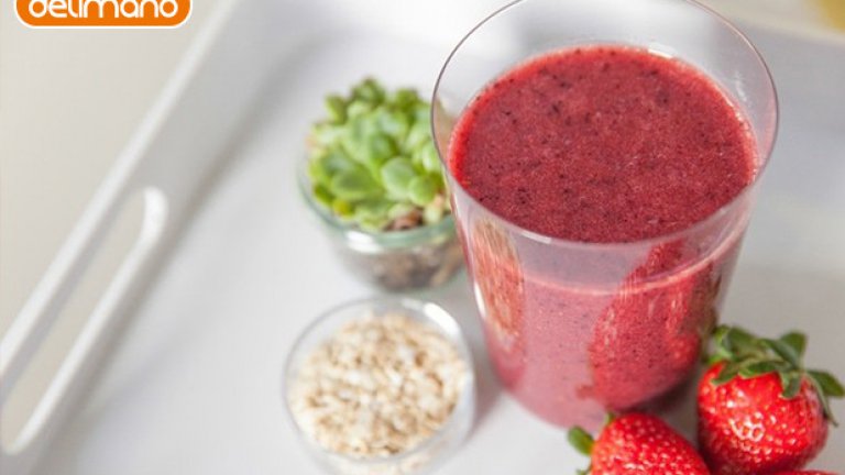 Смути с кашу и боровинки
• 50 г спанак 
• 30 г боровинки  
• 30 г ягоди 
• 20 г кашу  
•2 с.л. овесени ядки
•2 с.л. ленено семе  
•1 1/2 ч.ч. бадемово мляко  
Богато е на антиоксиданти, които помагат за пречистване на тялото и унищожават вредните патогени