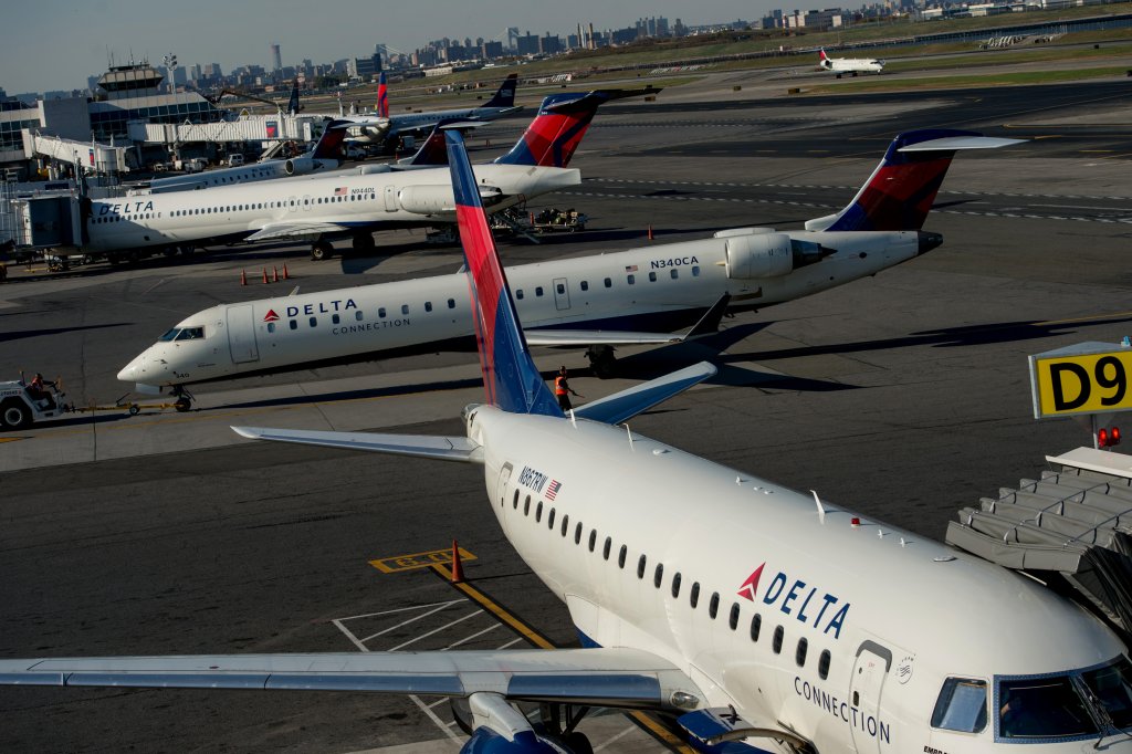 A Delta Air Lines Inc. Terminal Ahead Of Earnings Figures