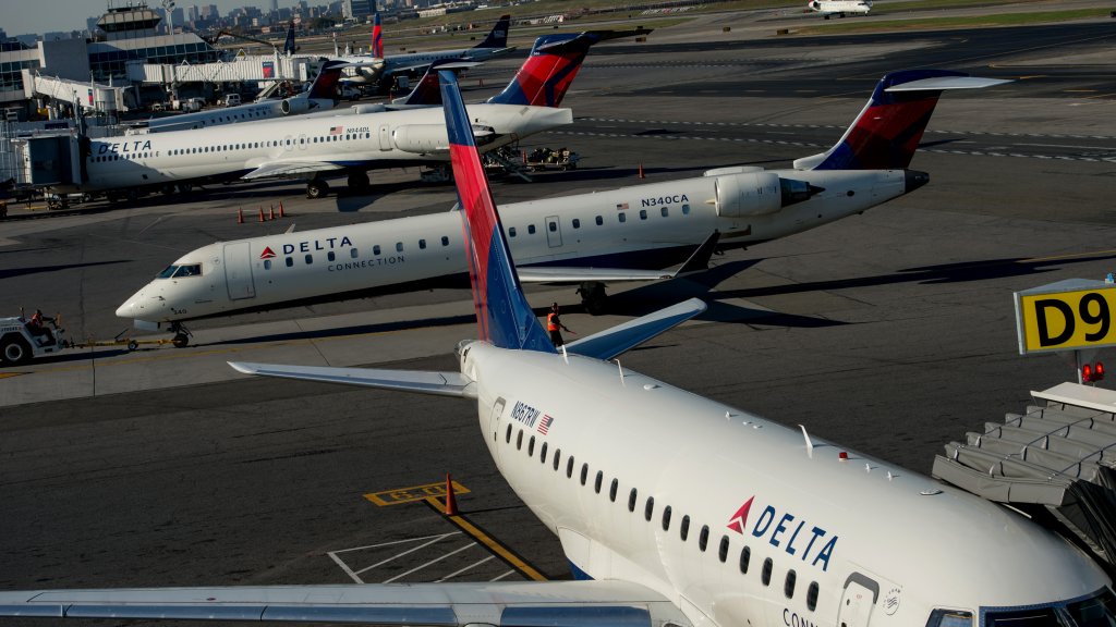 A Delta Air Lines Inc. Terminal Ahead Of Earnings Figures