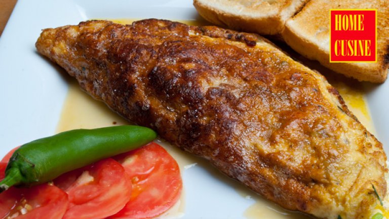 Омлет със спанак и козе сирене