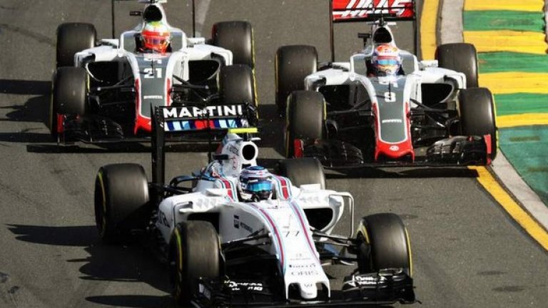 Ромен Грожан (№8) донесе първите точки на Haas във Формула 1