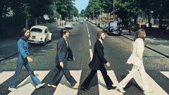 Обложката на предпоследния албум на The Beatles, наречен Abbey Road. В лондонското студио ливърпулската четворка и техният музикален продуцент Джордж Мартин променят хода на музикалното изкуство