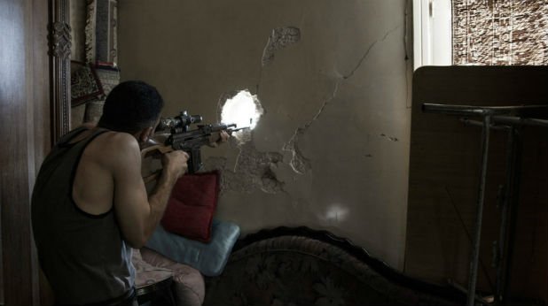 Тази снимка е заснета в доста необичайна ситуация - войната в Сирия