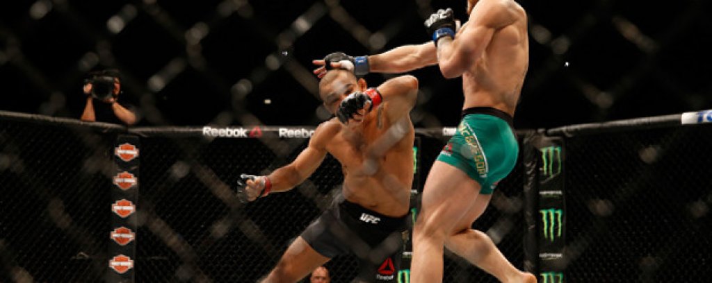 3. Конър притежава сила, достатъчна да нокаутира
Мейуедър имаше доста сила в ръкавиците в ранните си години. Но дали още я притежава? Докато за Макгрегър това е сигурно. Само си припомнете удара, с който свали Жозе Алдо само 13 секунди след началото на мача.