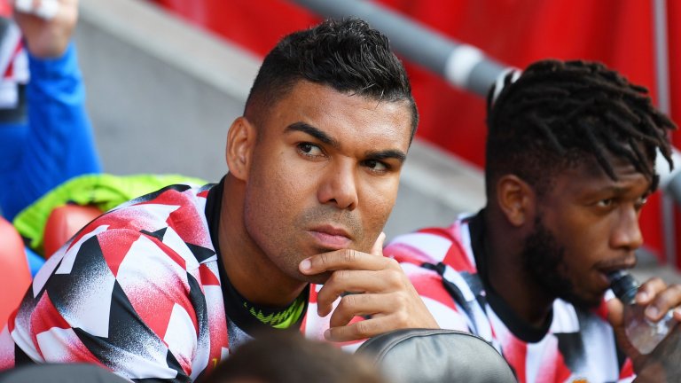 Каземиро няма как да е щастлив на скамейката при неособено качествената конкуренция в халфовата линия на Юнайтед