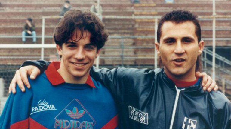 Дел Пиеро и Ди Ливио като футболисти на Падуа.