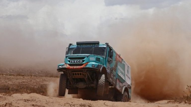 Жерар де Рой с Iveco e на 5 минути от първото място при камионите