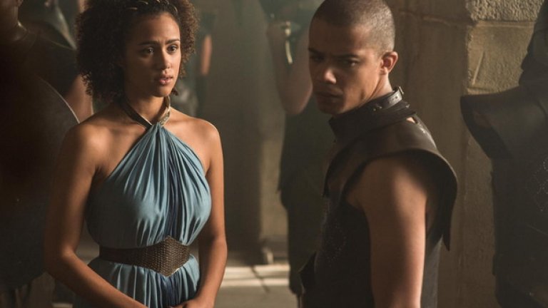 Мисандей и Грей Уорм в 5 сезон на Game of Thrones