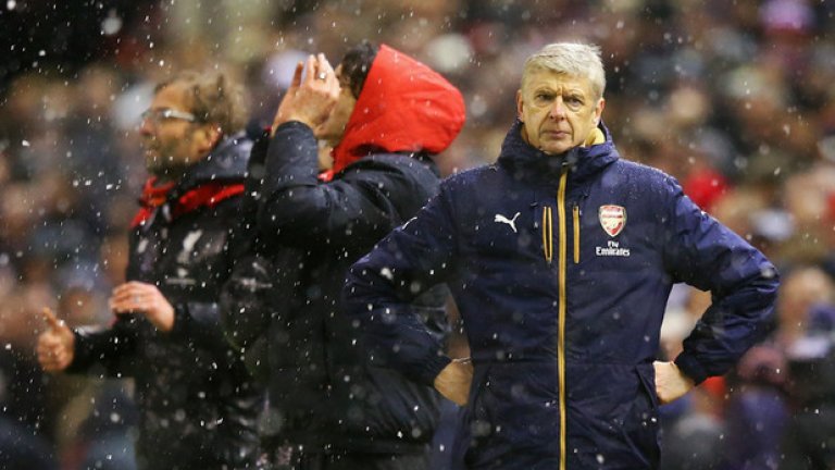 13 януари. Ливърпул - Арсенал. Домакините изтръгнаха равенство 3:3 с гол на Джо Алън в последните секунди.