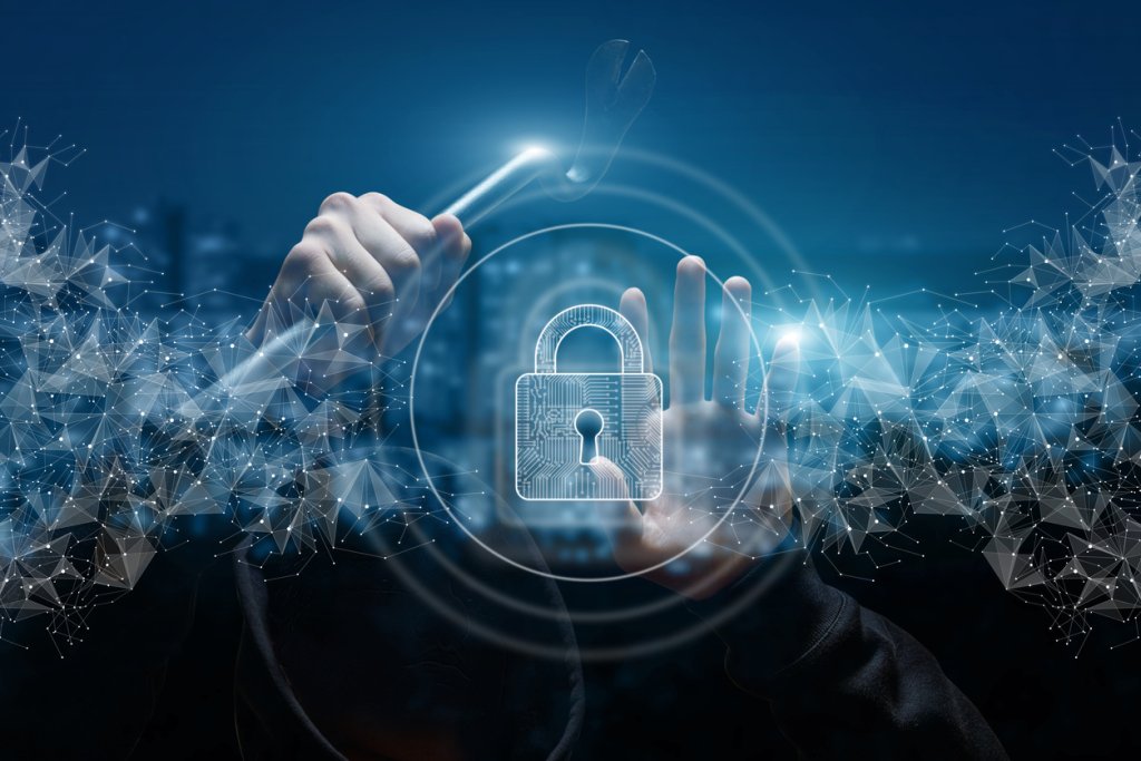 Concepts of protecting the network from hacking hackers.