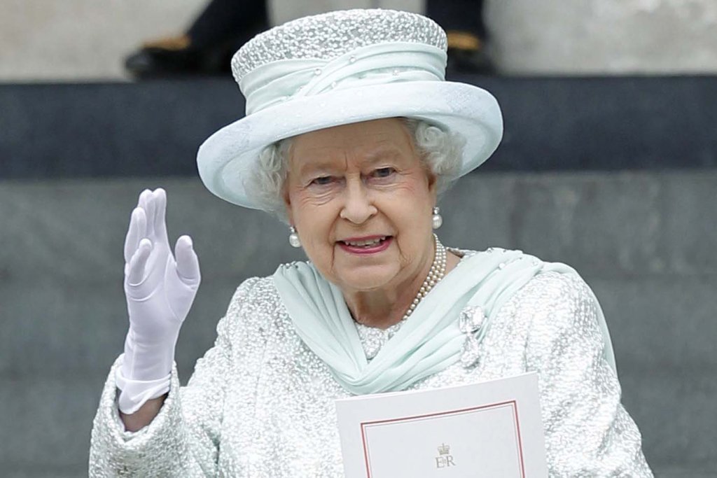 Britain's Queen Elizabeth II waves as sh