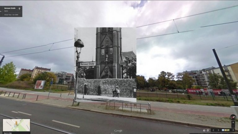 1963-та: Стената минава през Бернауерщрасе и блокира входа на църквата в източен Берлин
