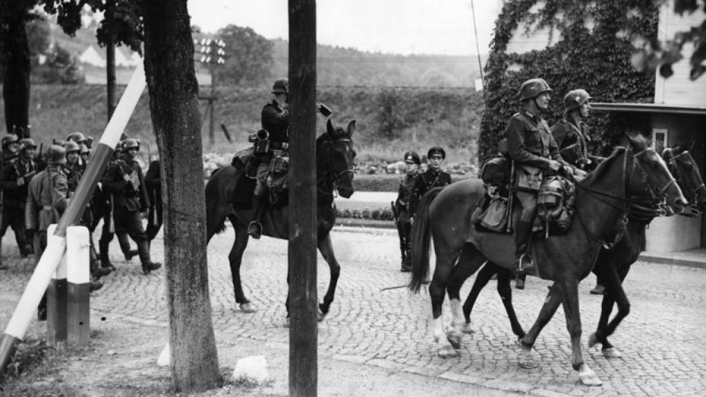 Polen, Schlagbaum, deutsche Soldaten