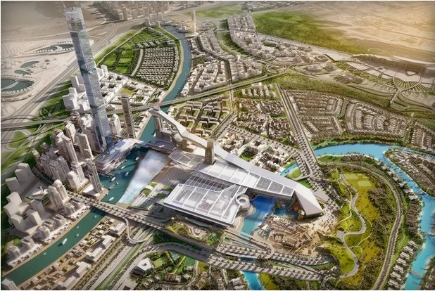 Най-дългата ски-писта, най-високият танцуващ фонтан, най-високият ресторант в света - това са само част от амбициите, залегнали в новия проект на корпорацията Meydan City в Дубай 