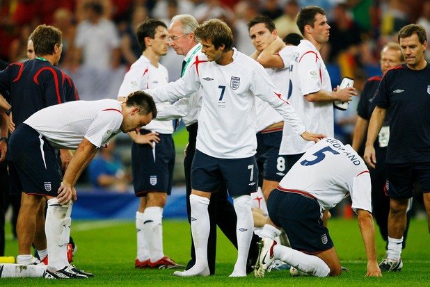 На Световното първенство през 2006 г. Англия отпада от Португалия на 1/4-финалите след изпълнения на дузпи.