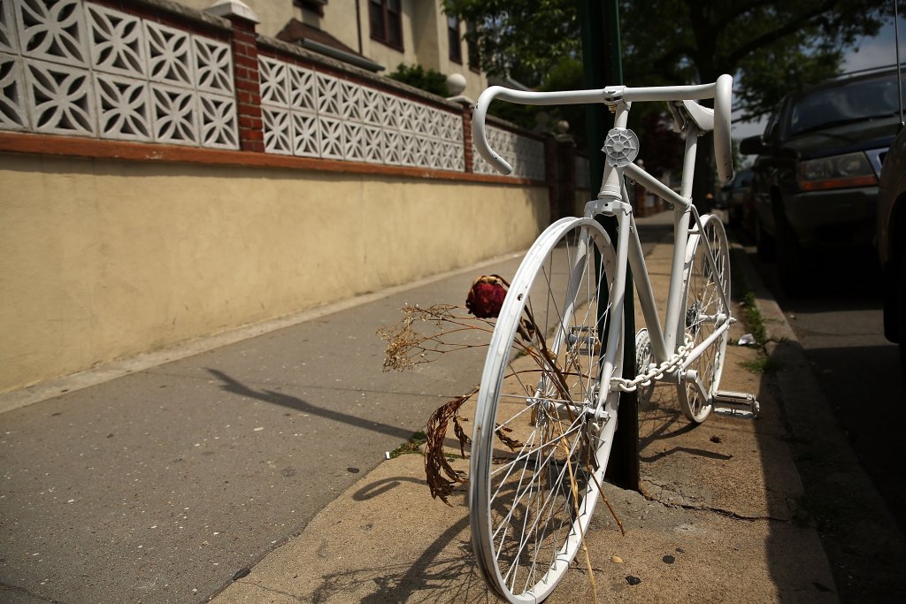 "Ghost Bikes" Offer Grim Reminder Of Deadly Cyclists' Accidents On New York's Streets