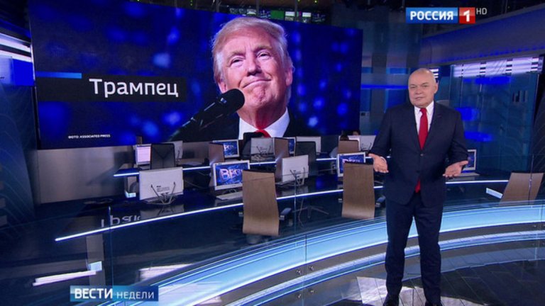 Дмитрий Кисельов беше обвинен в "тръмпомания" заради обилното отразяване на американския президент през последните седмици