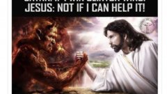 Една от рекламите, спонсорирани от руската компания Internet Research Agency, показва как дяволът и Христос играят канадска борба: 

Сатаната: "Ако аз спечеля, печели Клинтън!"

Исус: "Не и ако зависи от мен!"

"Харесайте тази снимка, за да спечели Исус Христос".