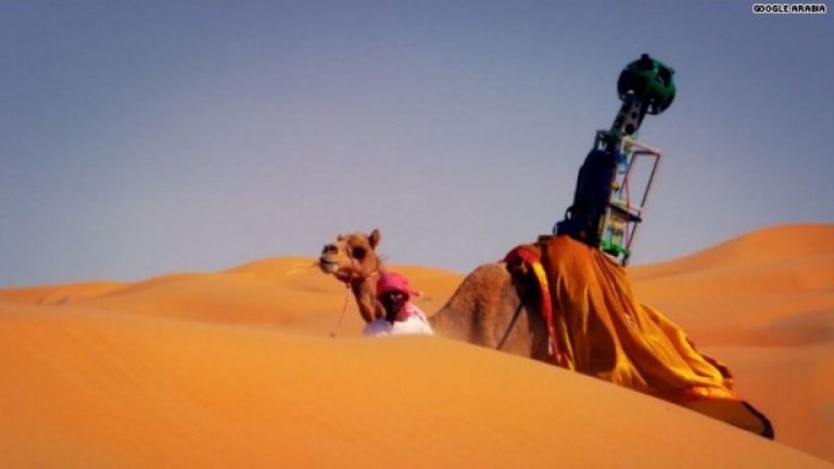 Специалната Google Trekker камера снима пустинните пясъци на 360 градуса