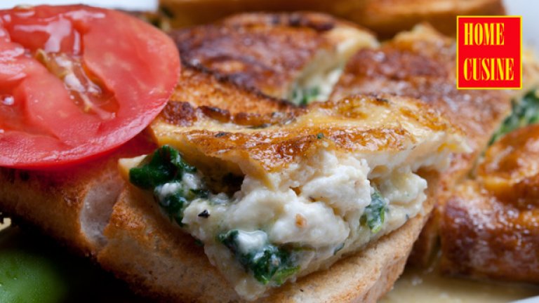 Омлет със спанак и козе сирене