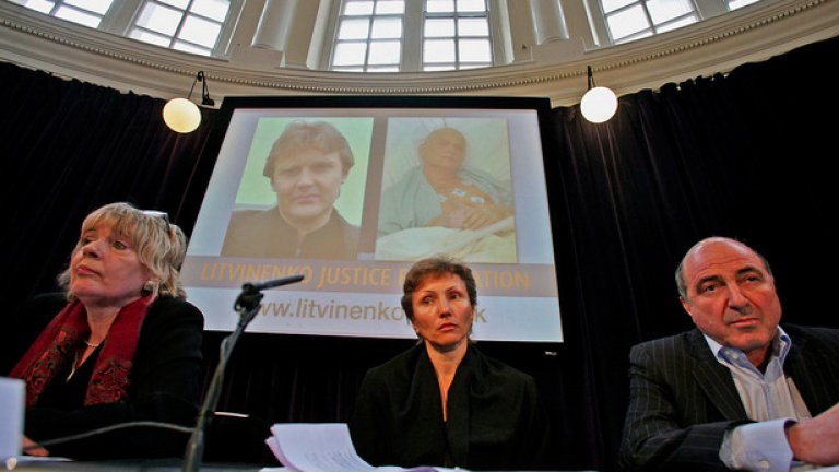 Съпругата на Литвиненко по време на пресконференция