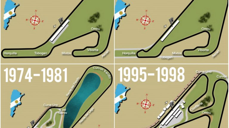 Трасето за Гран При на Аржентина е сменяно 4 пъти, като варира между 3,346 км и 5,968 км.